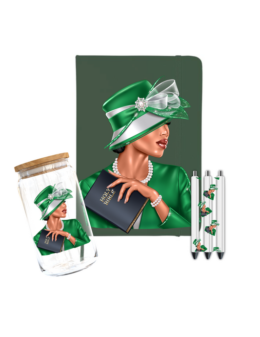 Church Lady Green- Journal UV DTF
