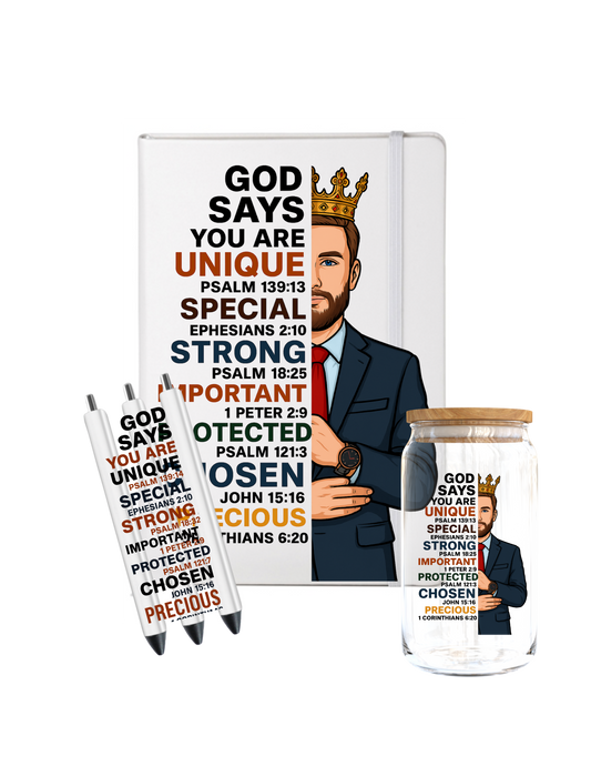 God says you are (White  man)- Journal UV DTF DECAL