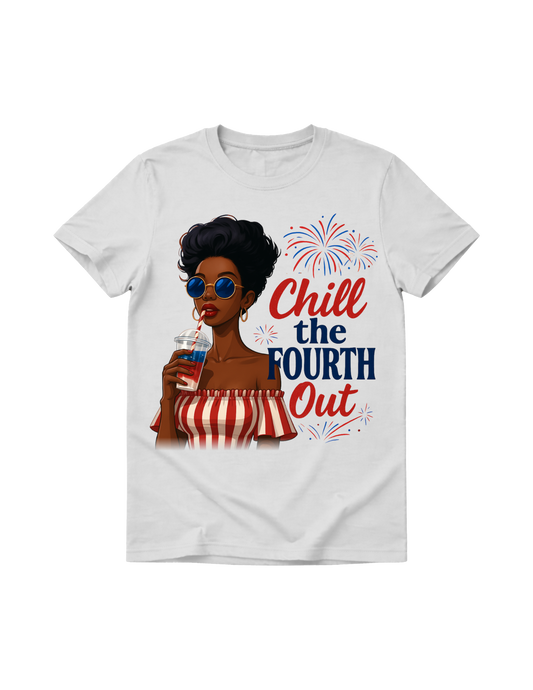 Chill the Fourth OuT (BROWN LADY)  -Dtf TransfeR