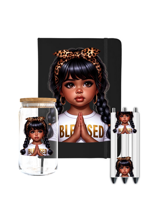 Little Girl -Blessed- Journal UV DTF