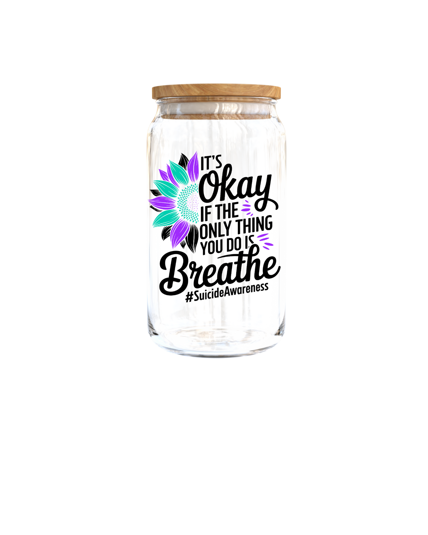 it's Okay if the only thing you do is Breathe- Journal UV DTF