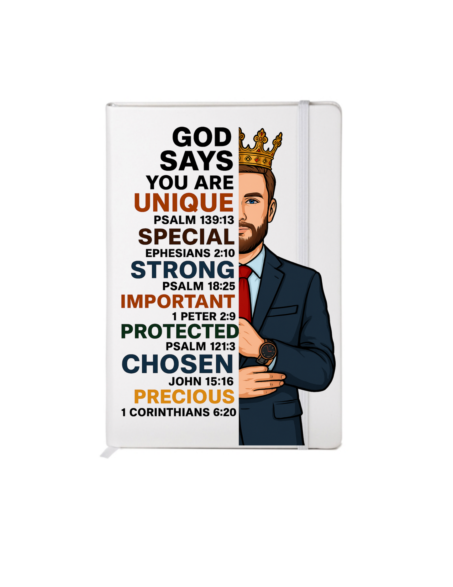God says you are (White  man)- Journal UV DTF DECAL