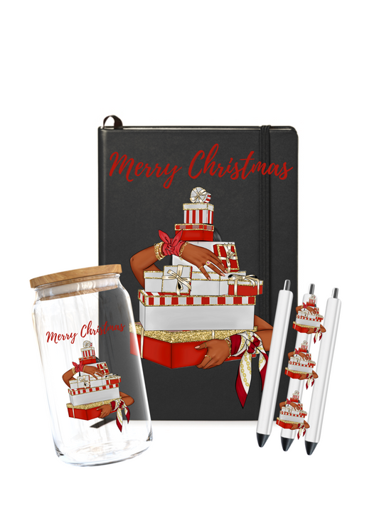 Merry Christmas (Gift boxes) RED, WHITE-UV DTF