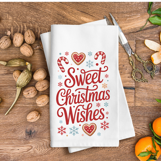 Sweet Christmas wishes   - Kitchen Towel DTF