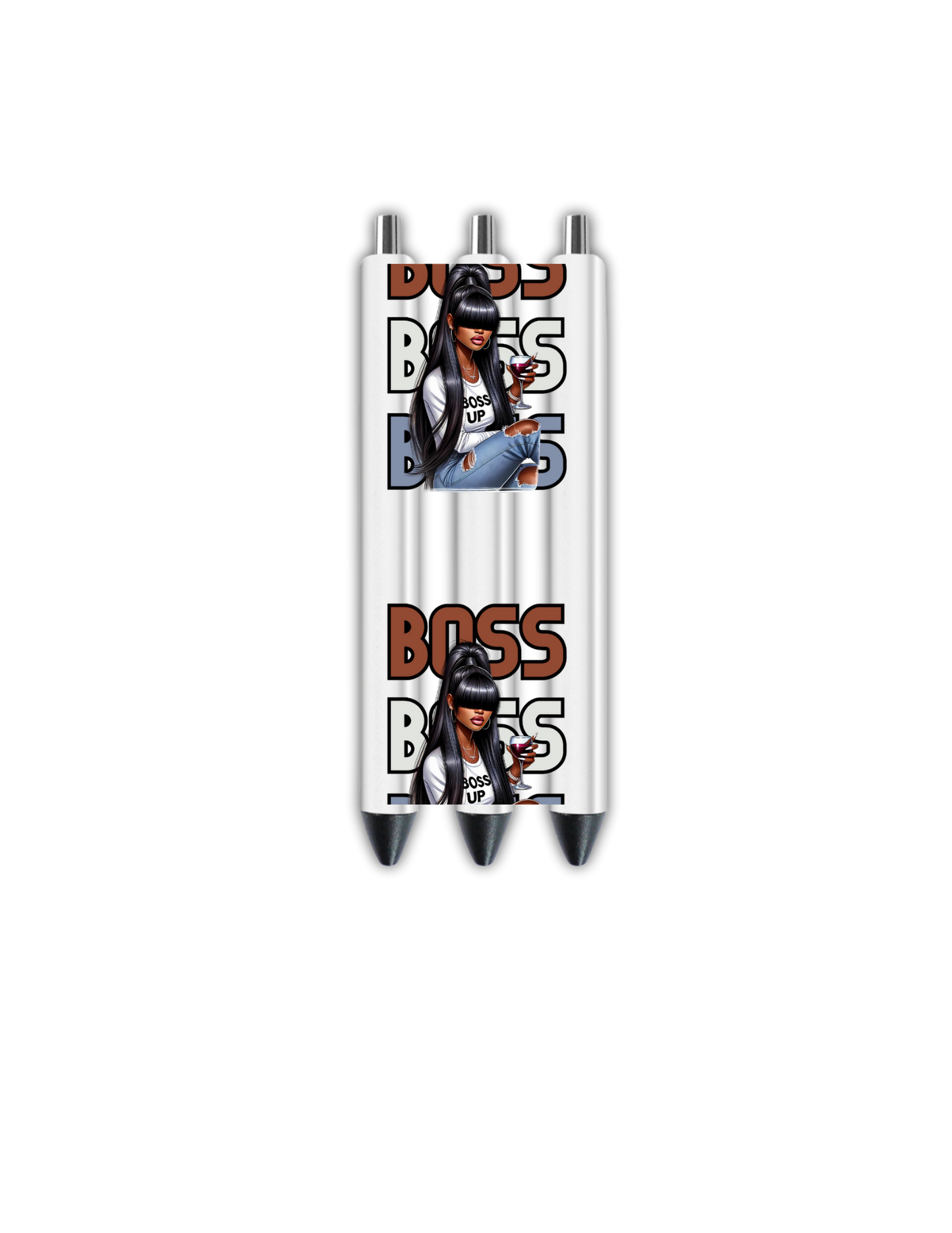 Boss -brown font with bands- Journal UV DTF