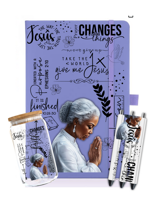 Black woman Christian related- Journal UV DTF