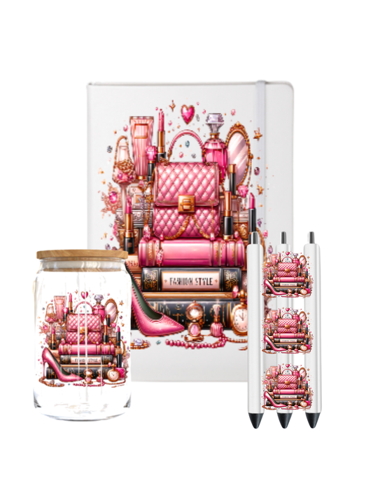 Fashion Style - pink- Journal UV DTF DECAL