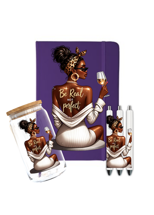 Be Real not Perfect -Journal UV DTF DECAL