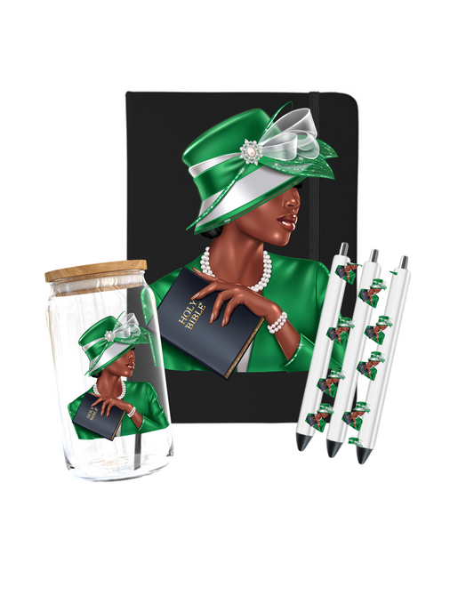 Church Lady Green- Journal UV DTF