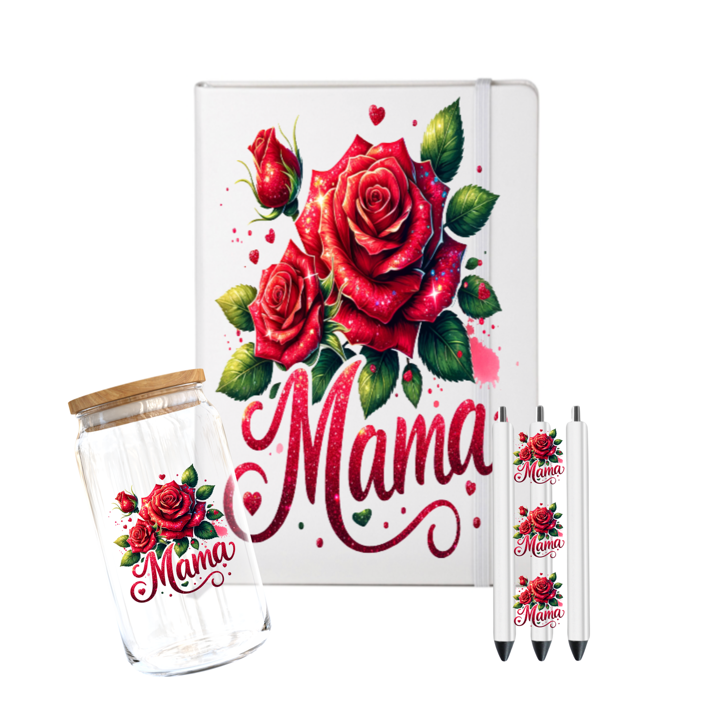 Mama With rose red (mother's day ) -Journal UV DTF DECAL
