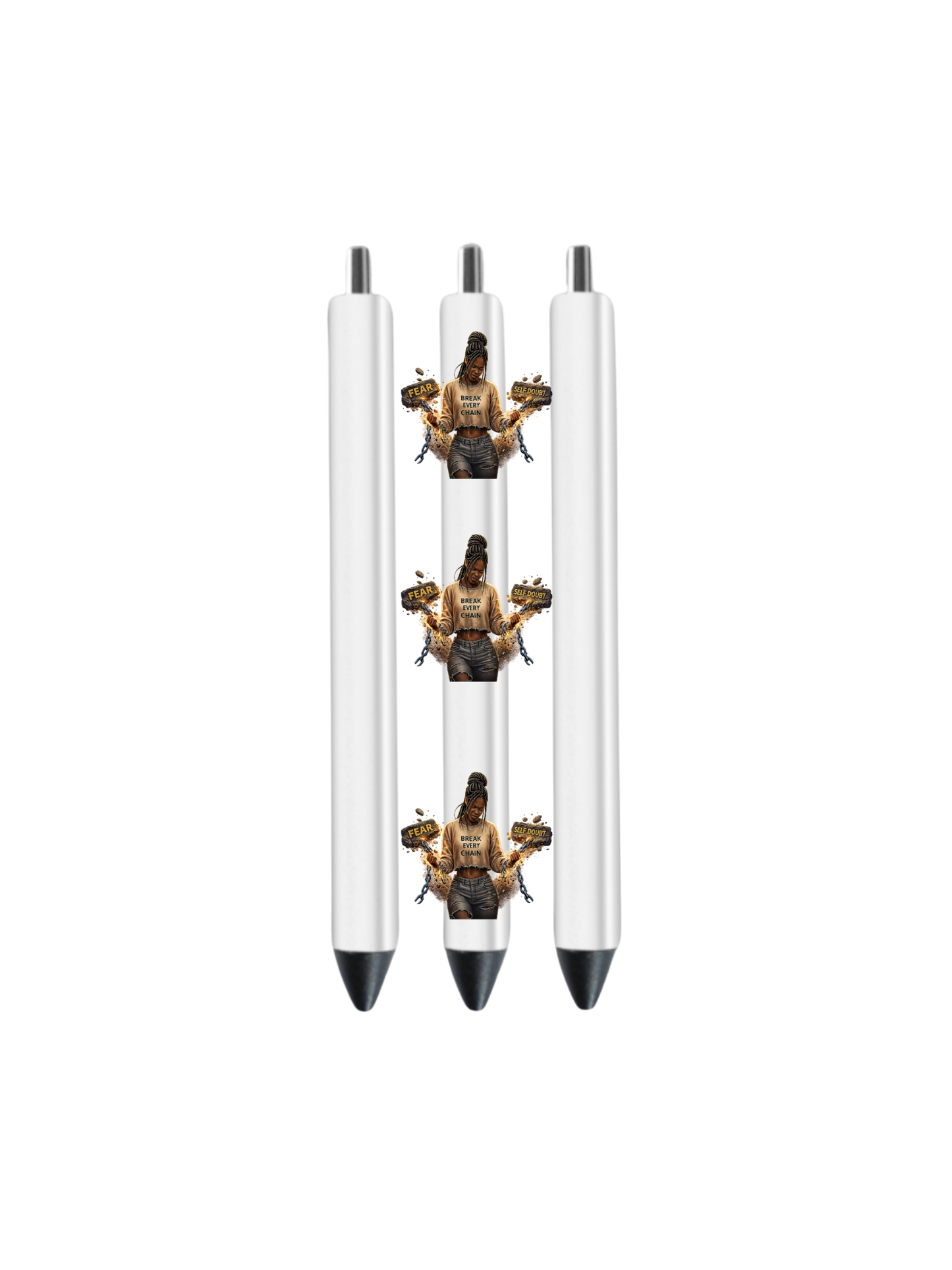 Break Every Chain (Melanin & Inspirational related) -Journal UV DTF DECAL