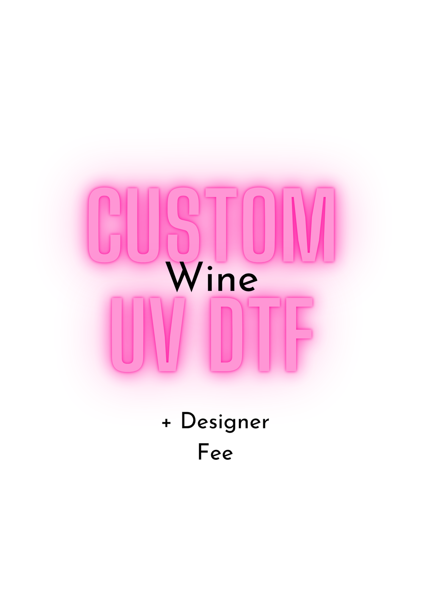 Custom 3x2' inches'' Size Suitable Wine glasses -UV DTF DECAL