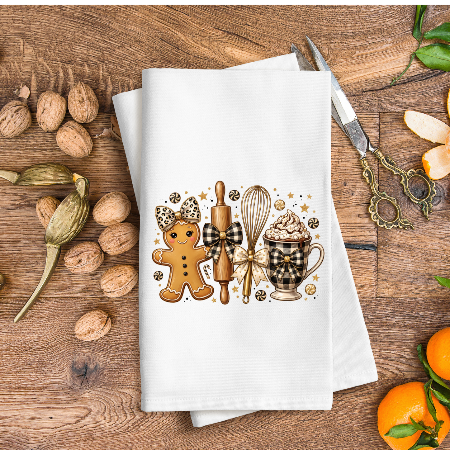 Gingerbread theme - Kitchen Towel DTF