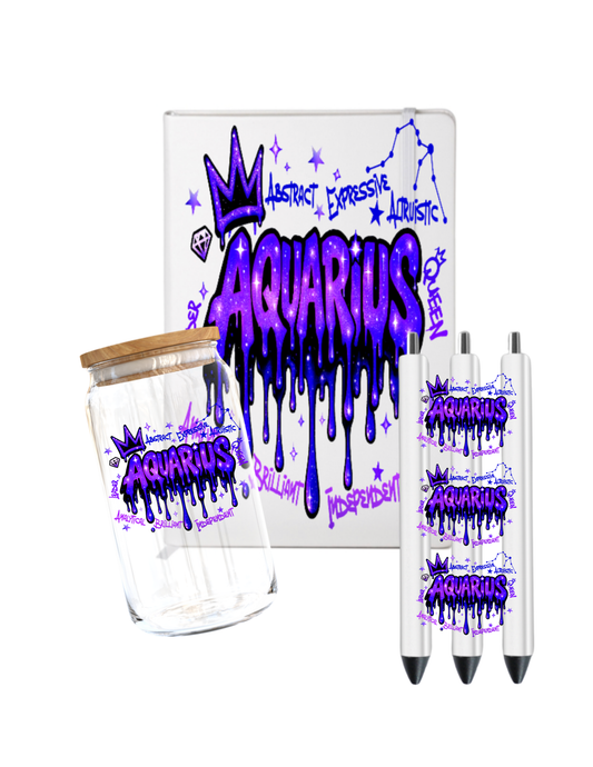 Aquarius -(Zodiac Sign) -UV DTF