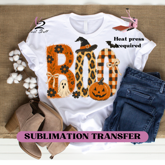 BOO-Ready to press SUBLIMATION  transfer