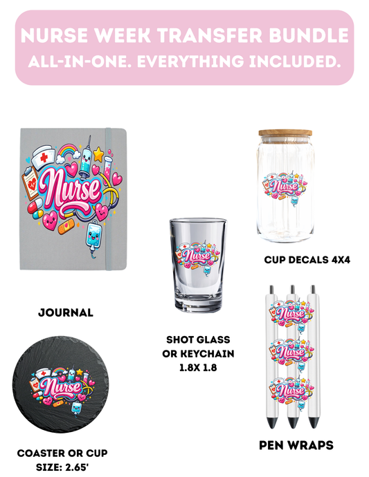 Nurse colorful- Everything Included-UV DTF