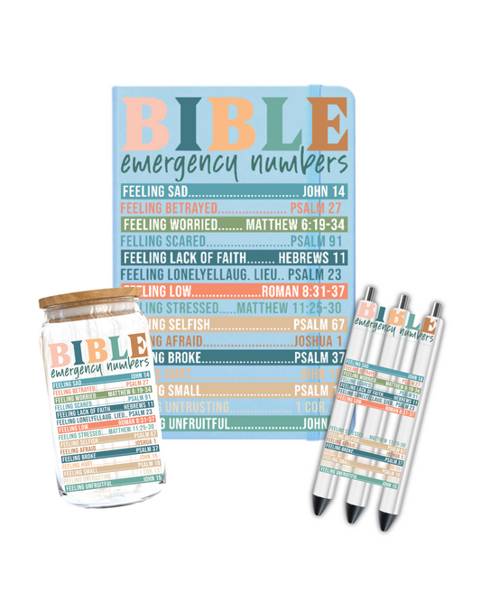 Bible Emergency Number- Journal UV DTF