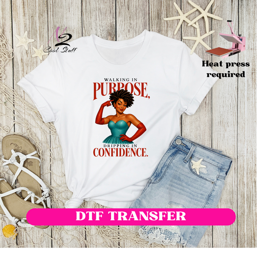 Walking in purpose-Dtf Transfer