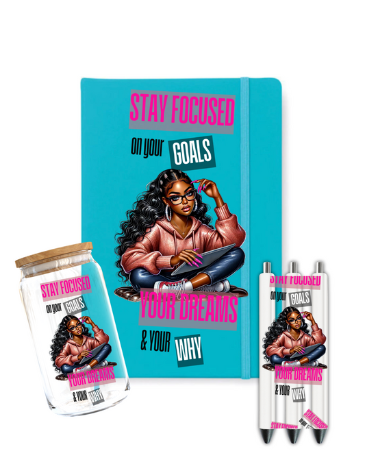Stay focused on your goals -Journal UV DTF DECAL