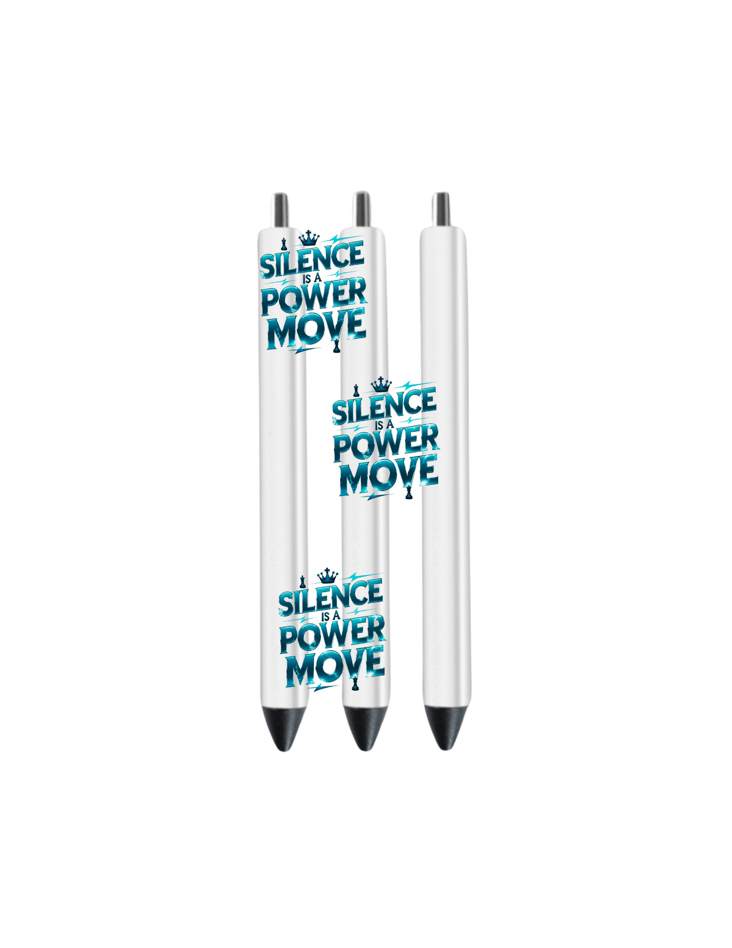 I Silence is a power move (blue) -UV DTF