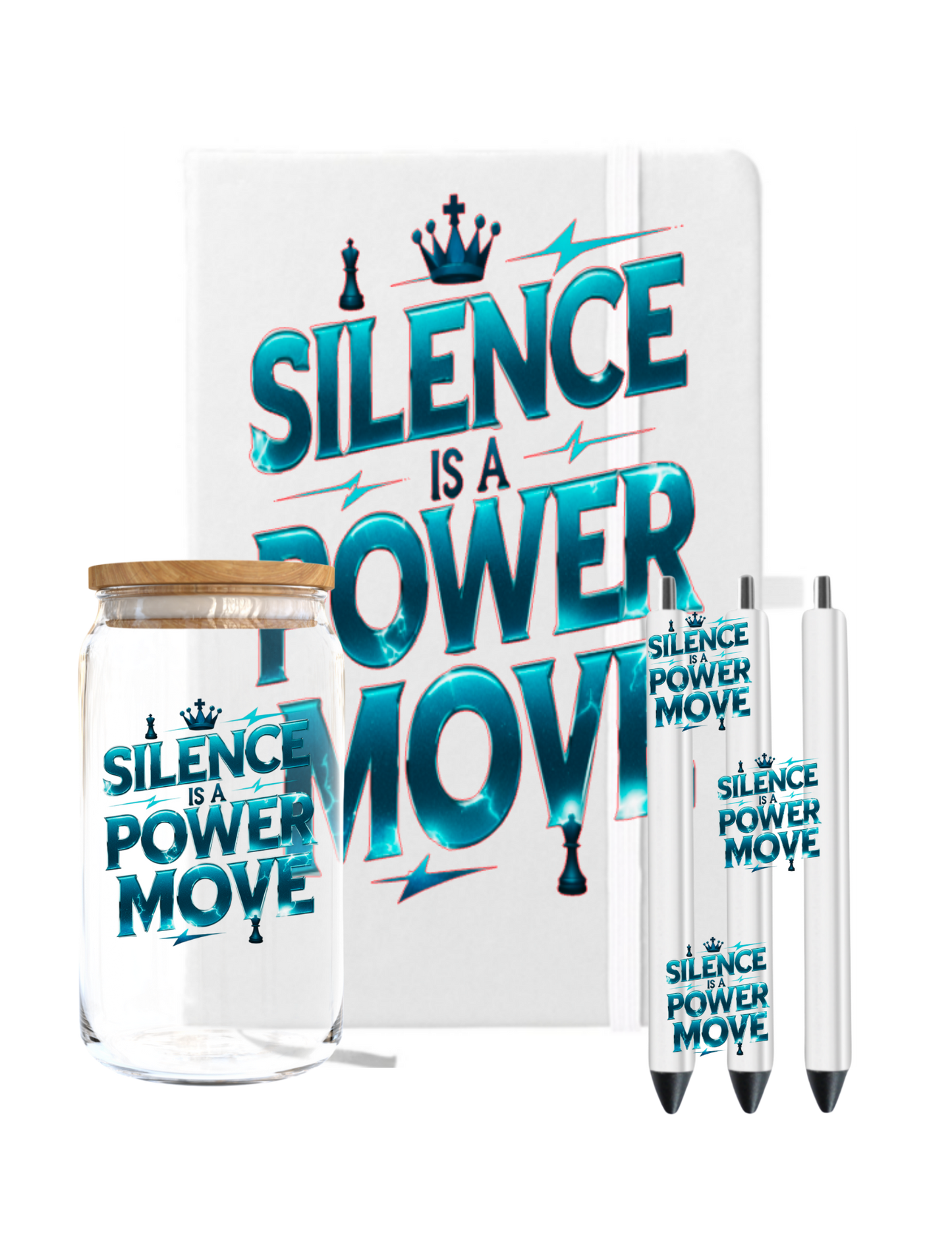 I Silence is a power move (blue) -UV DTF