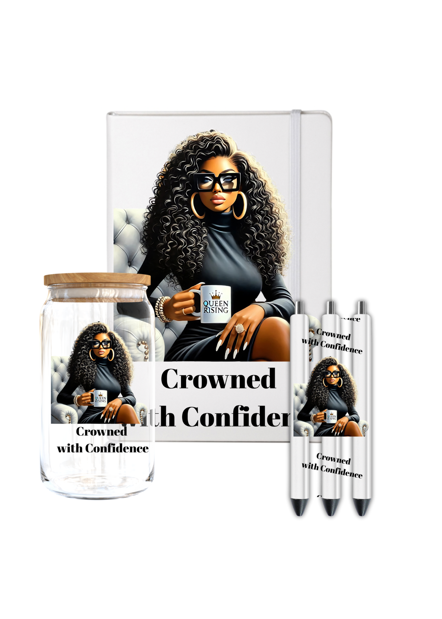 Crowned with Confidence - Journal UV DTF