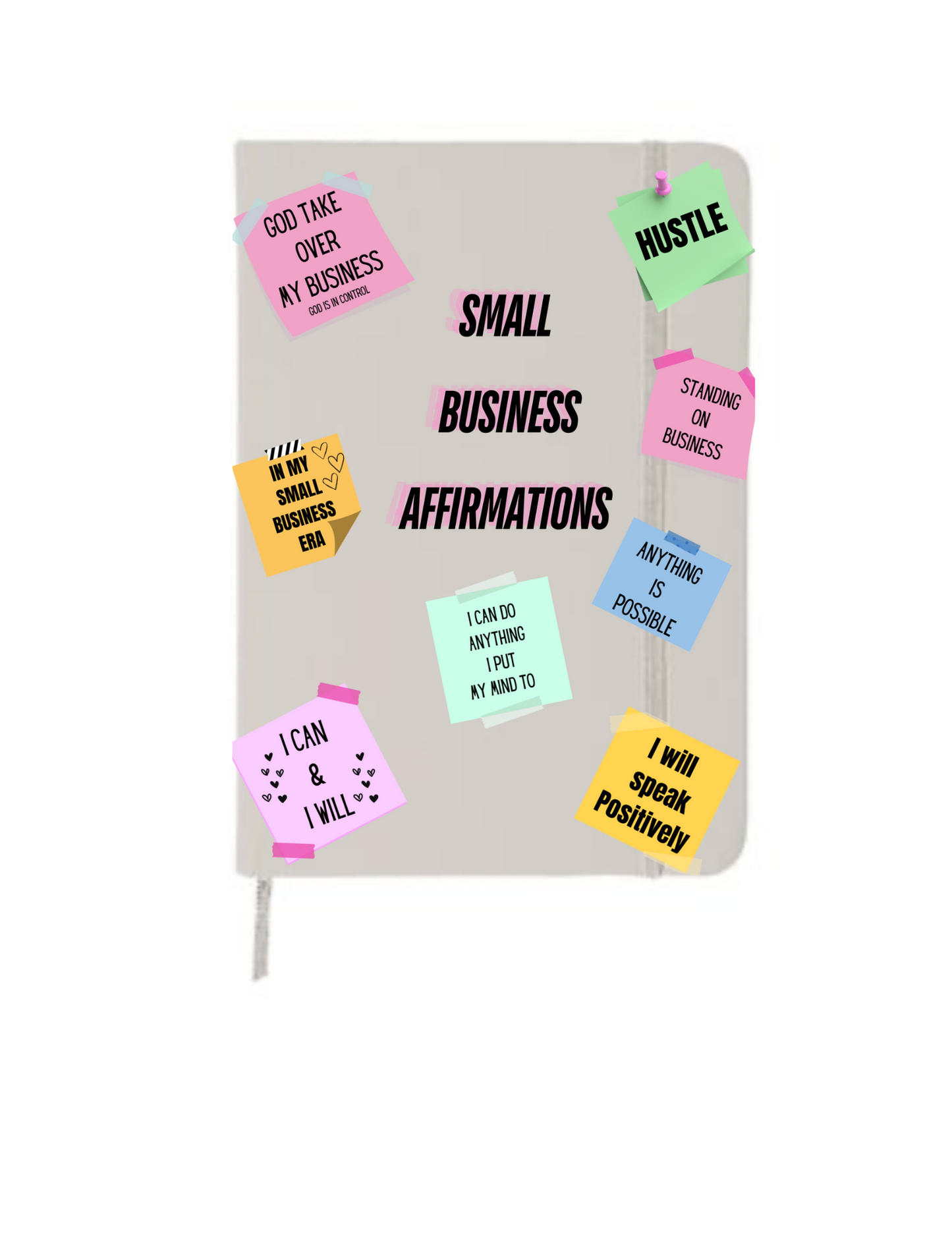 Small Business affirmations -Journal UV DTF DECAL