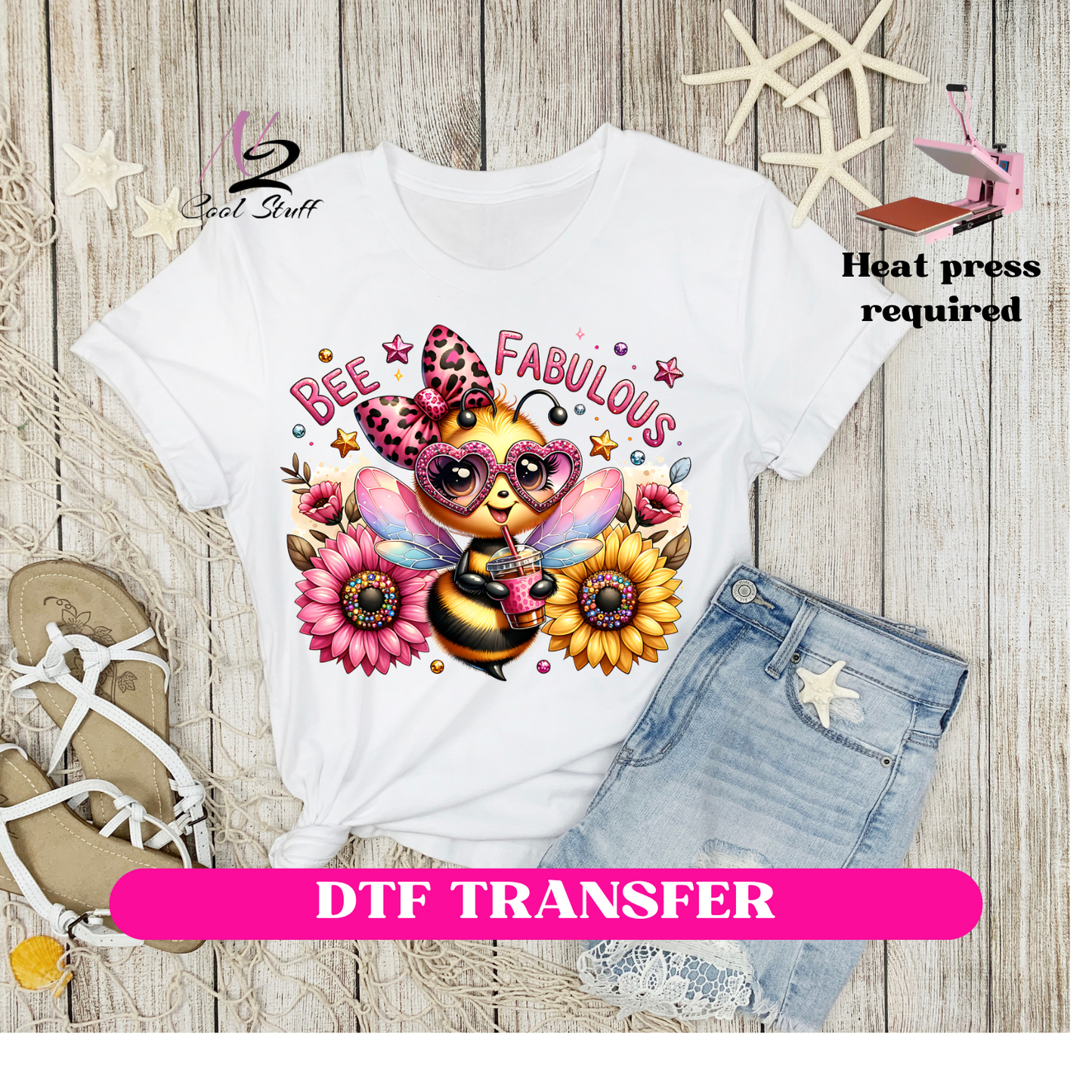 Bee Fabulous  -Dtf Transfer