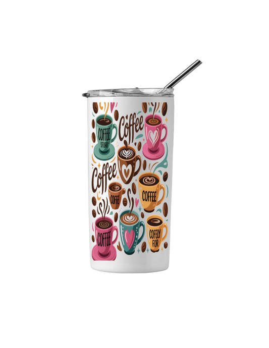 Coffee- UV DTF DECAL 5x7 design for a TUMBLER