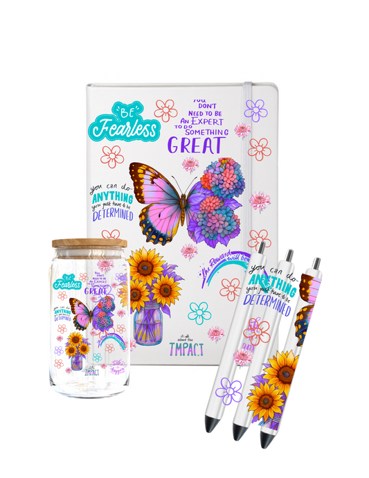Be fearless (purple theme)- Journal UV DTF DECAL