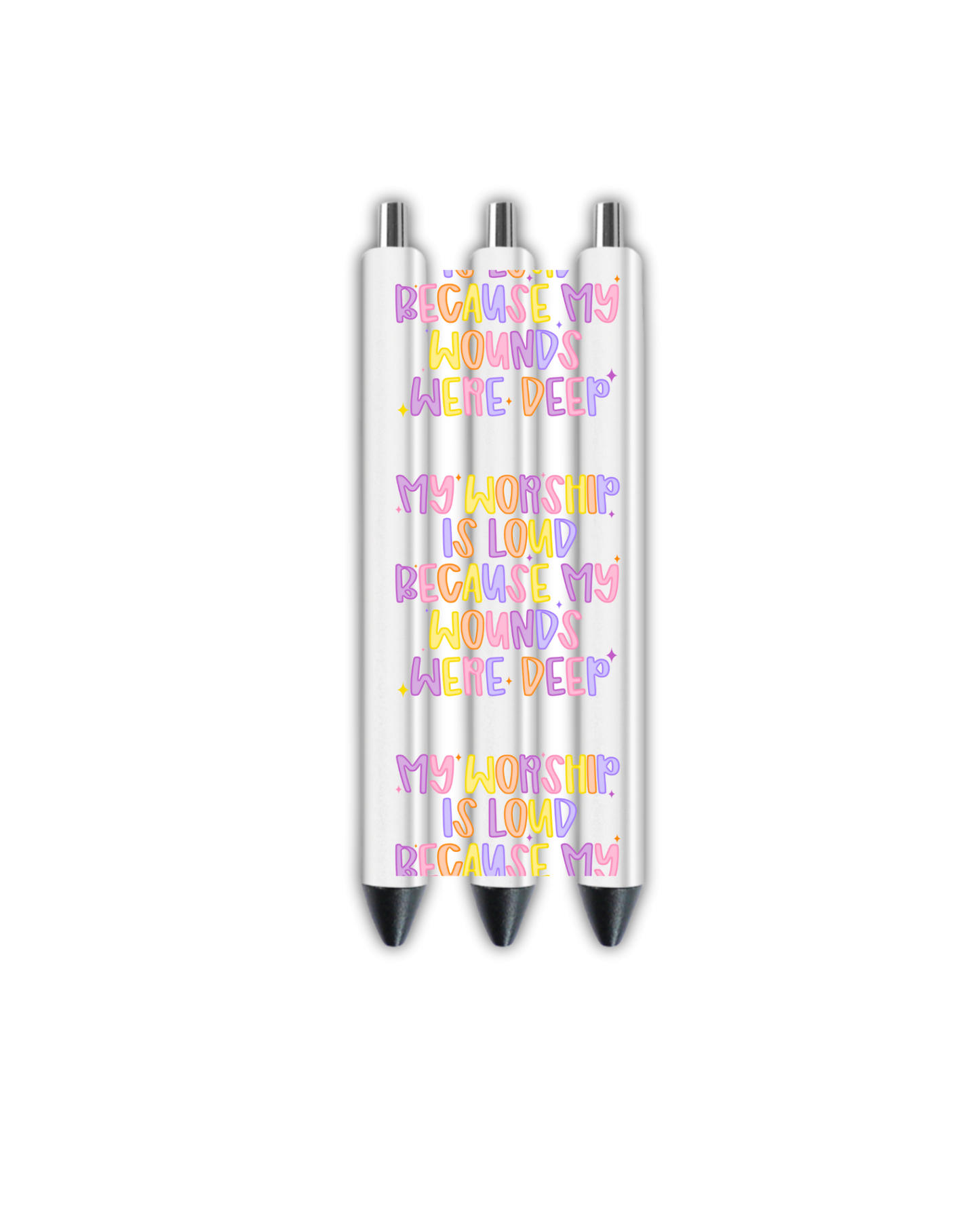 MY WORSHIP IS LOUD BECUASE MY WOUNDS - Journal UV DTF DECAL