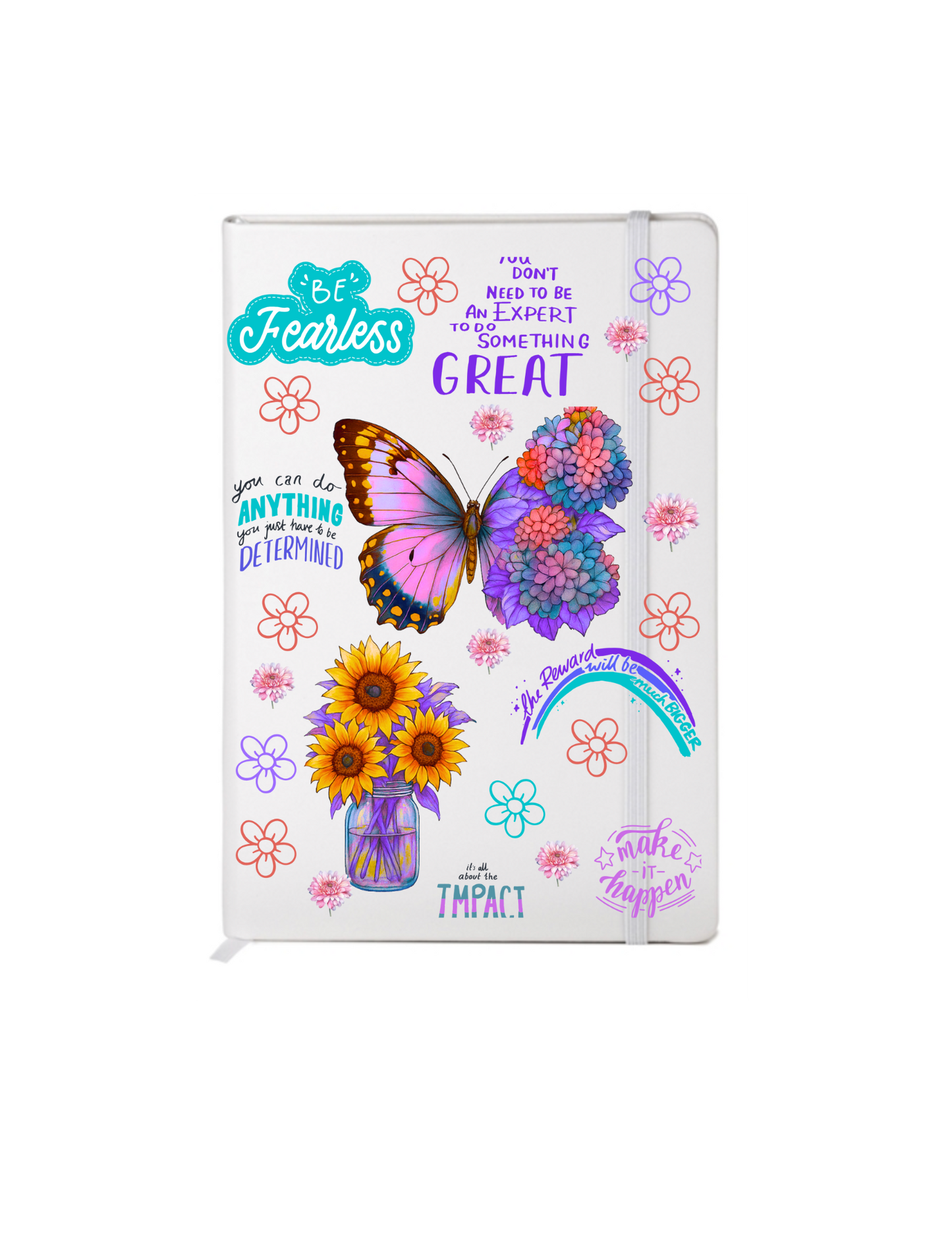 Be fearless (purple theme)- Journal UV DTF DECAL