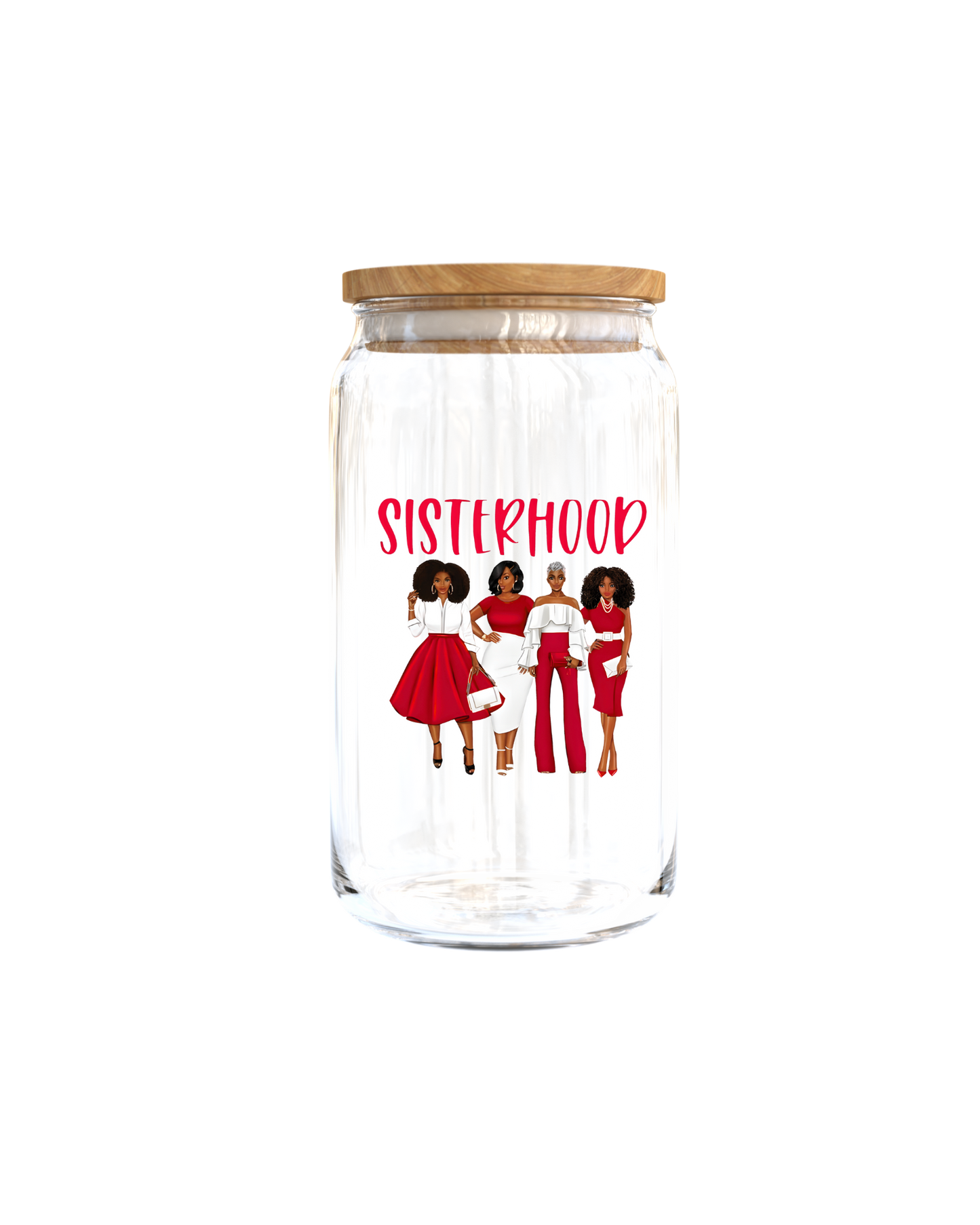 Sisterhood  (Red & White Colors) -UV DTF