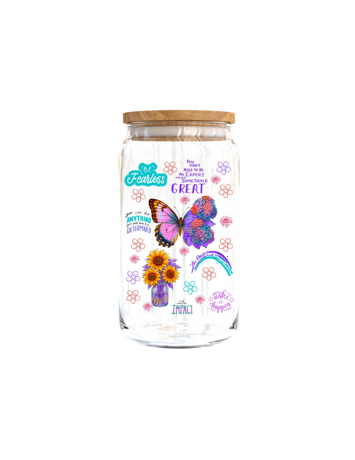 Be fearless (purple theme)- Journal UV DTF DECAL