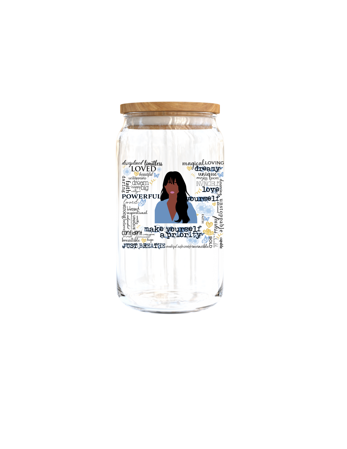 Make yourself a Priority blue shirt bangs ( Black Woman )| Journal  UV DTF DECAL