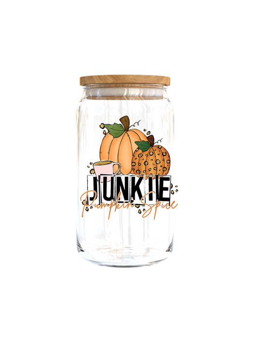 Junkie Pumpkin Spice -UV DTF DECAL 3'' (Double Sided)