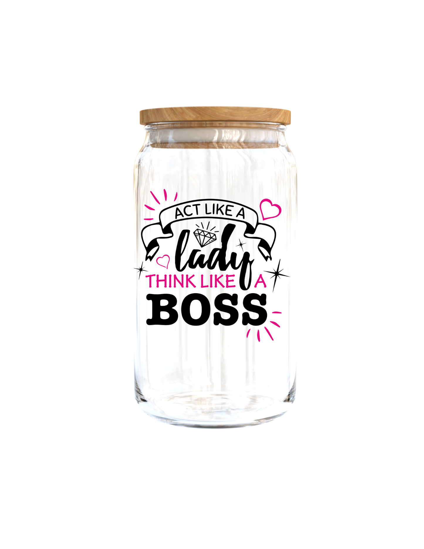 Act like a Lady think like a boss- Journal UV DTF DECAL