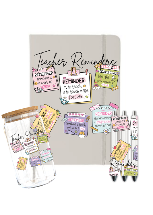 Teacher Reminders-Journal UV DTF DECAL