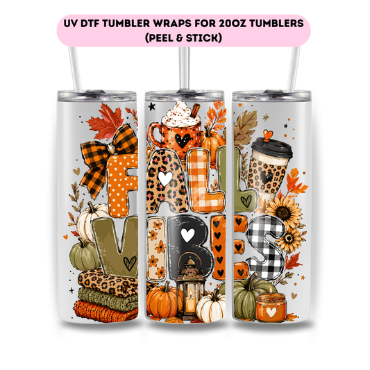Fall vibes-FULL WRAP UV DTF DECAL