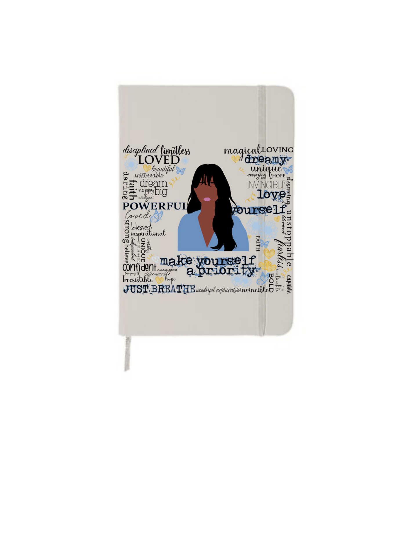 Make yourself a Priority blue shirt bangs ( Black Woman )| Journal  UV DTF DECAL