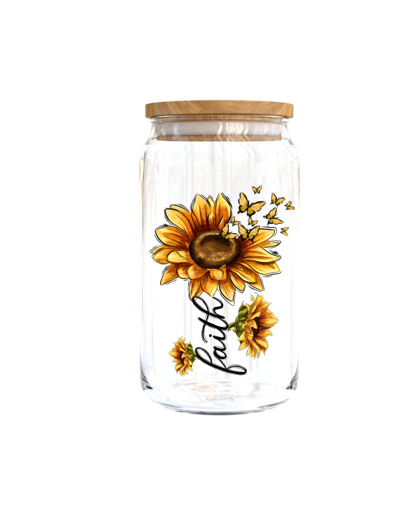 Faith - Sunflower,Butterflies   - Journal UV DTF