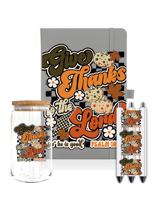 Give Thanks to the Lord- Journal UV DTF