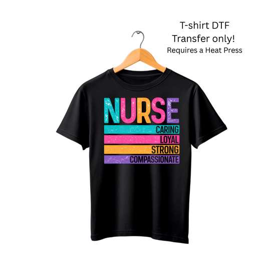 Nurse (colorful) -Dtf Transfer