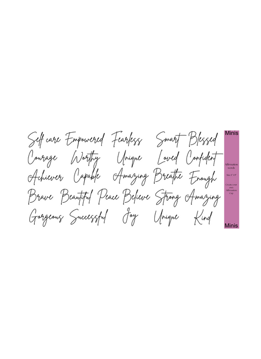 Minis SOLD BY THE SHEET  -Double Sided UVDTF