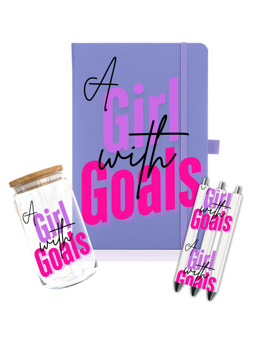 A girl with goals -Journal UV DTF DECAL