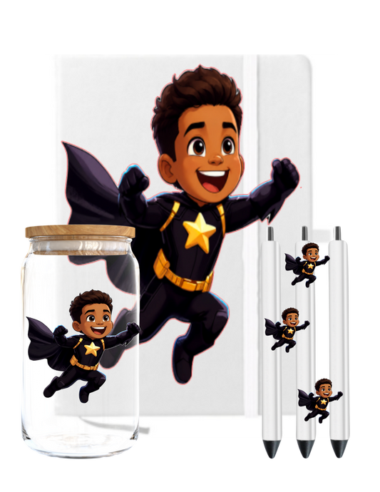 Little Boy Super Hero (Latino) -UV DTF