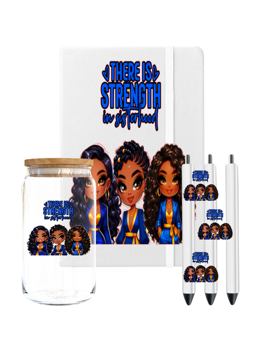 There is strength in sisterhood ( Blue & Gold) -UV DTF