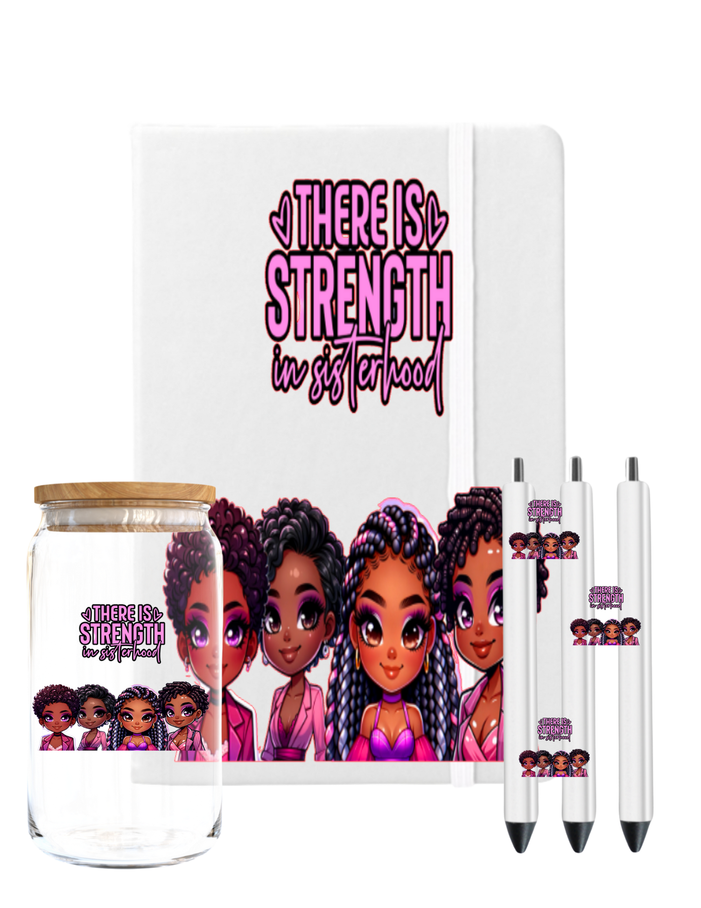 There is Strength in sisterhood (Pink & Purple) -UV DTF