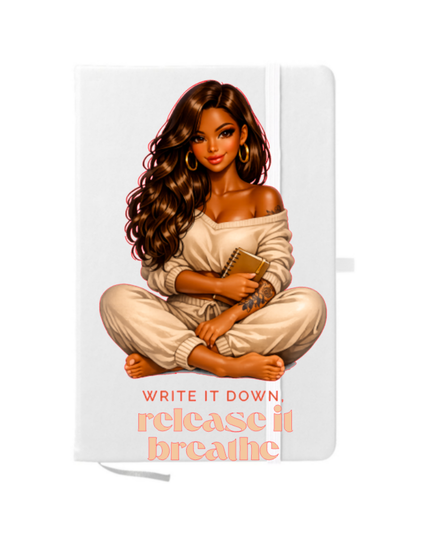 Write it down Release it Breathe (Brown Skin)-UV DTF