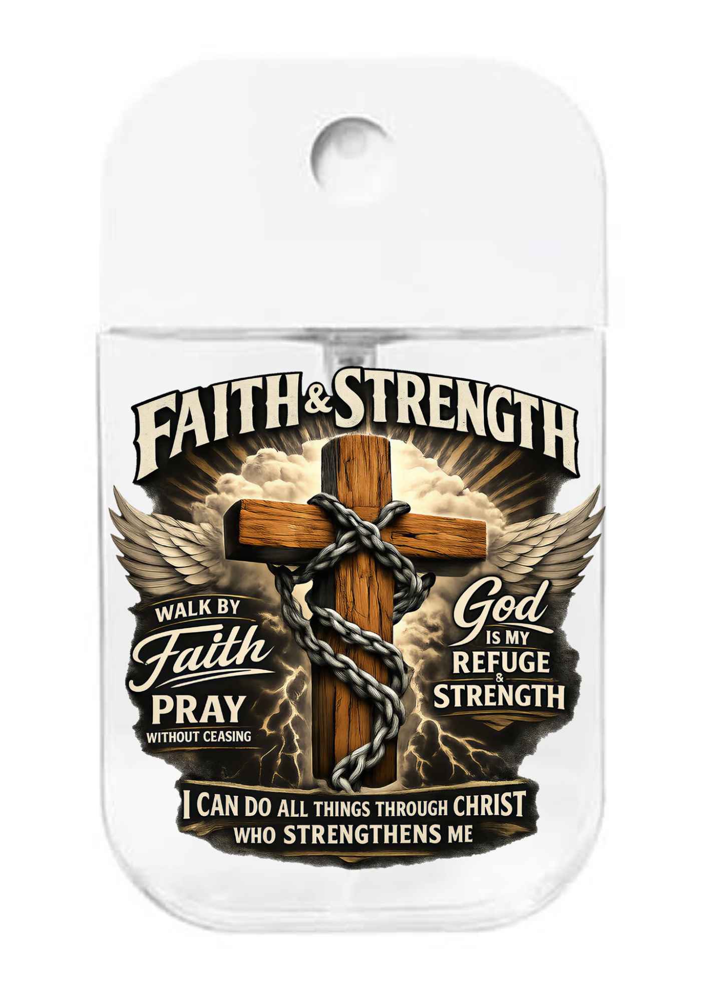 Faith & Strength- UVDTF- Spray bottle Tranfers